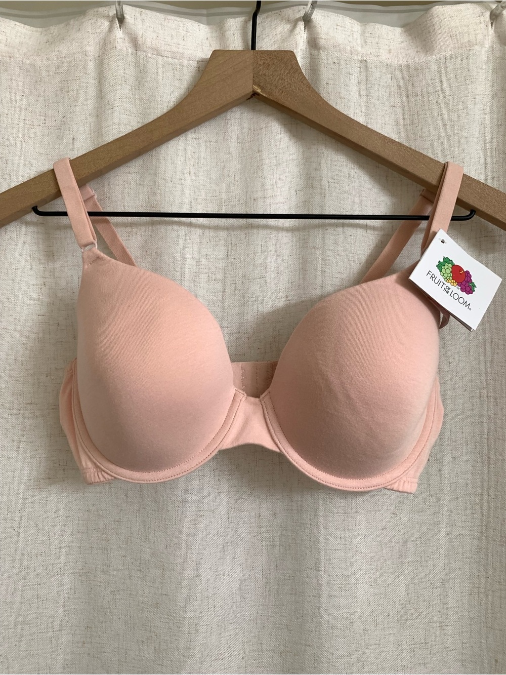 Fruit of the Loom Women's 36C Cotton Light Pink Unpadded T-Shirt Bra NEW